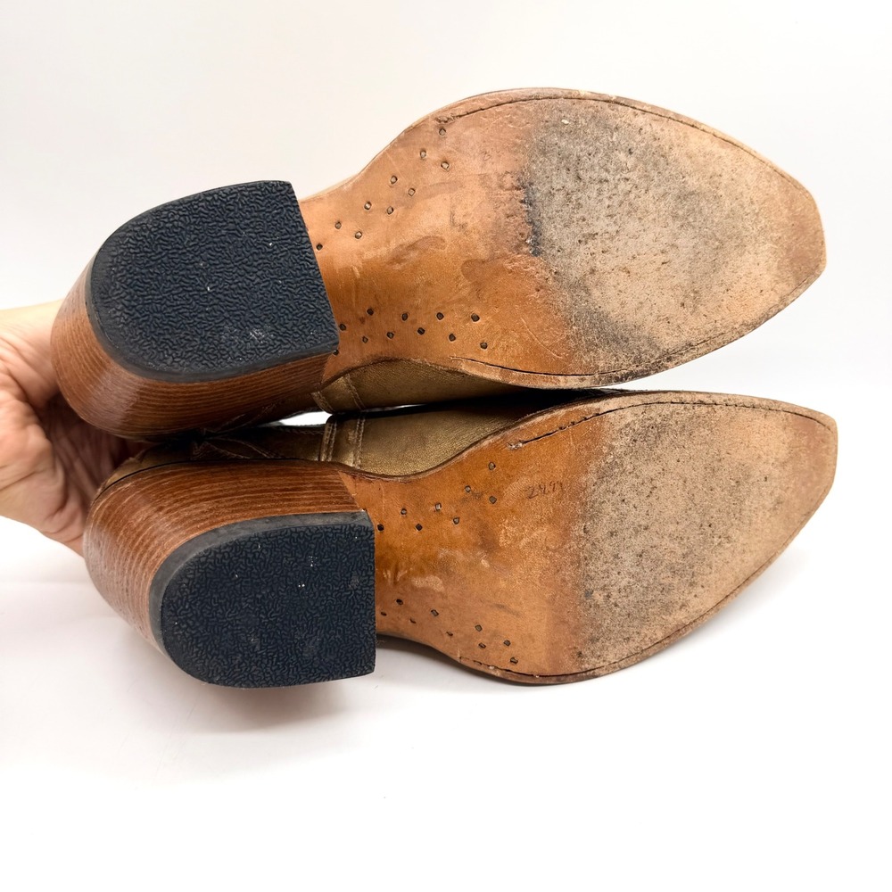 ARIAT Dixon Western Ankle Bootie In Distressed Gold Size 8.5 Coastal Cowgirl - Picture 11 of 13
